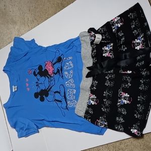 Disney shirt & shorts PJ's